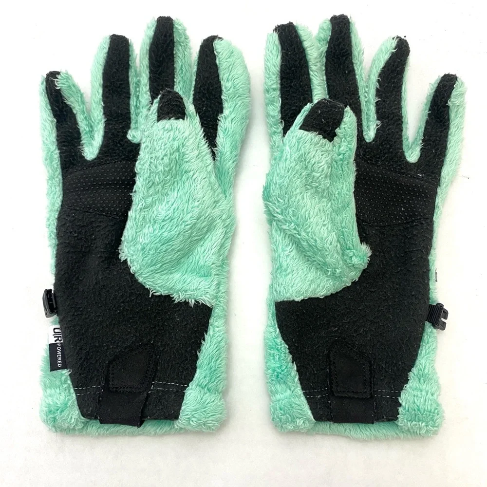 The North Face Mint Green Osito U/R Powered e-Tip Gloves (Gloves Only)